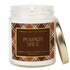 Pumpkin Spice Soy Candle - Patterned 9 oz - Clear Jar - My American Goods