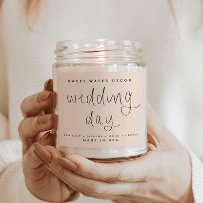 Wedding Day Soy Candle - Clear Jar - 9 oz (Spa Day)