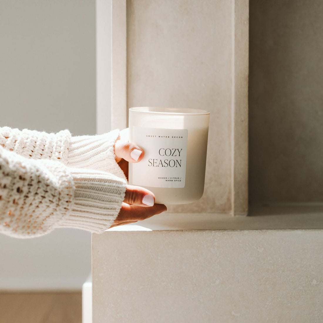 Cozy Season Soy Candle - Tan Matte Jar - 15 oz - My American Goods