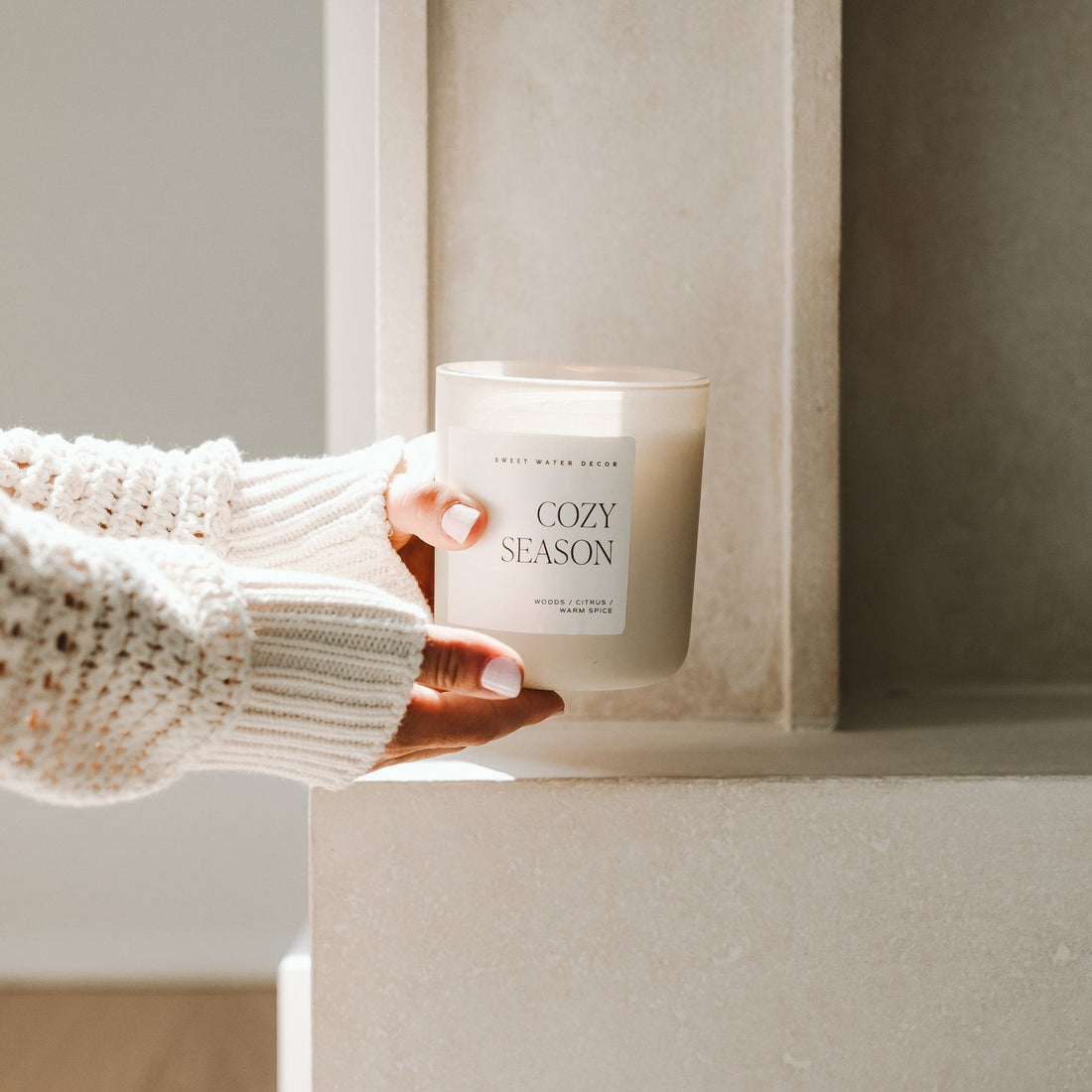 Cozy Season Soy Candle - Tan Matte Jar - 15 oz - My American Goods