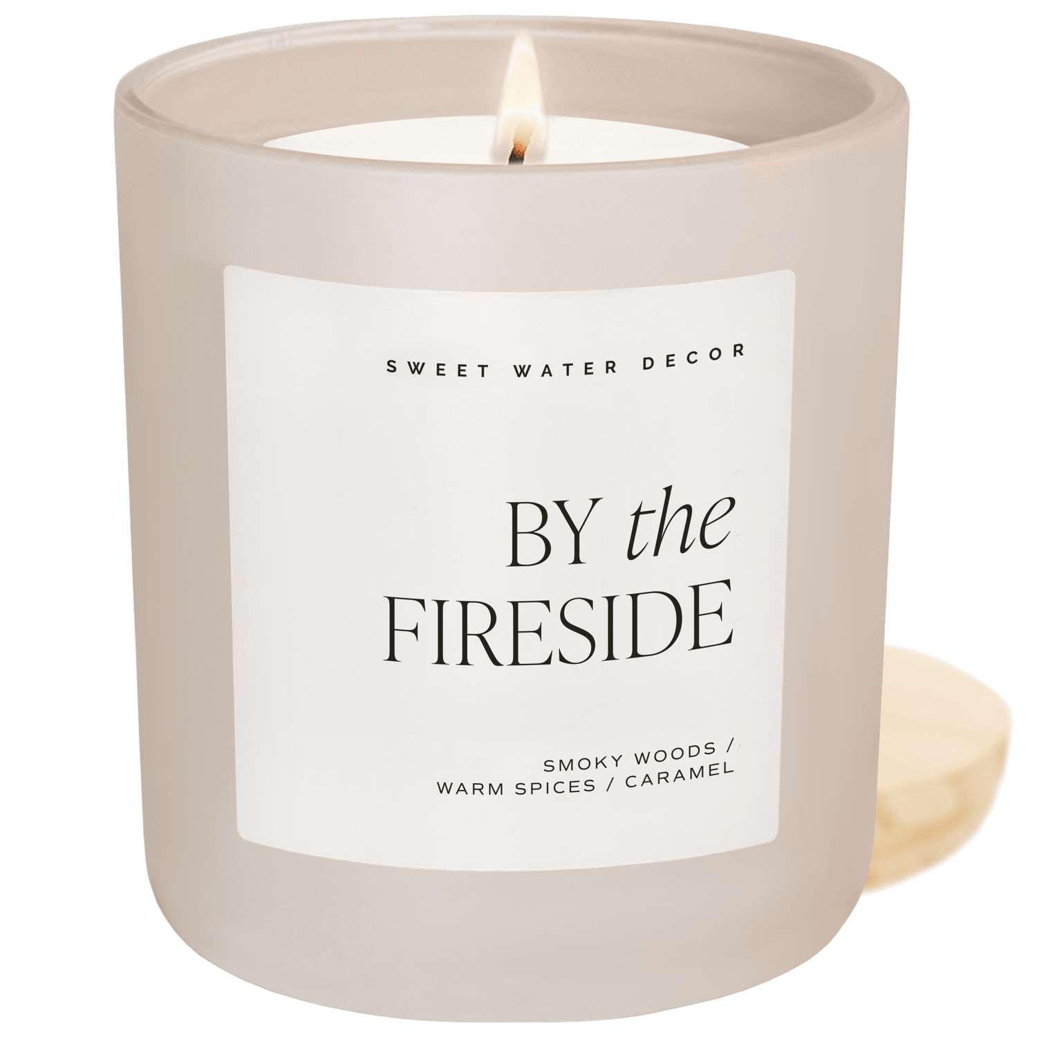 By The Fireside Soy Candle - Tan Matte Jar - 15 oz - My American Goods