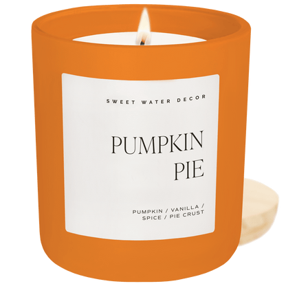 Pumpkin Pie Soy Candle - Orange Matte Jar - 15 oz (Hello Pumpkin)
