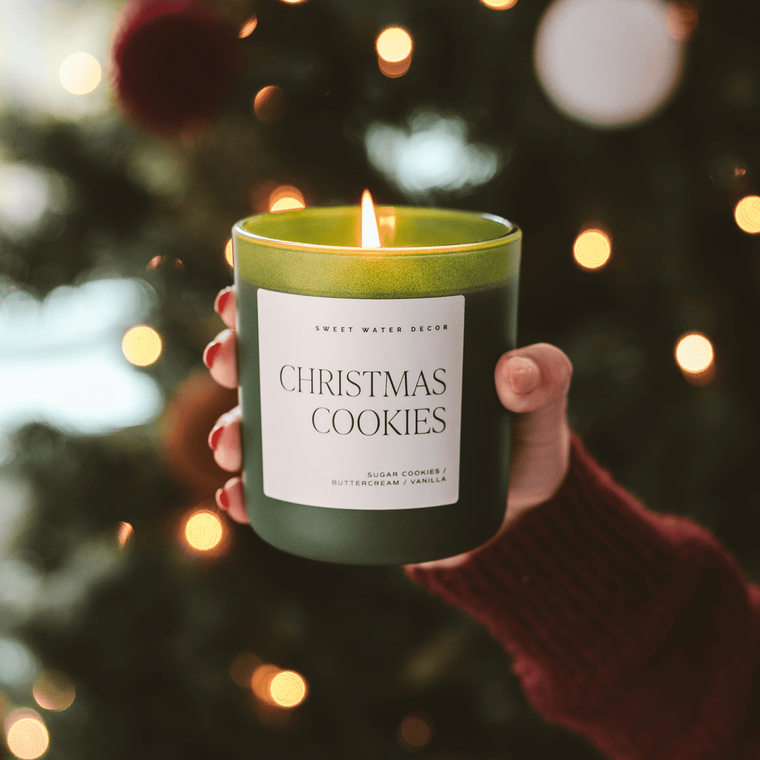 Christmas Cookies Soy Candle - Green Matte Jar - 15 oz (Sugar Cookies) - My American Goods