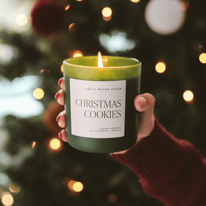 Christmas Cookies Soy Candle - Green Matte Jar - 15 oz (Sugar Cookies) - My American Goods