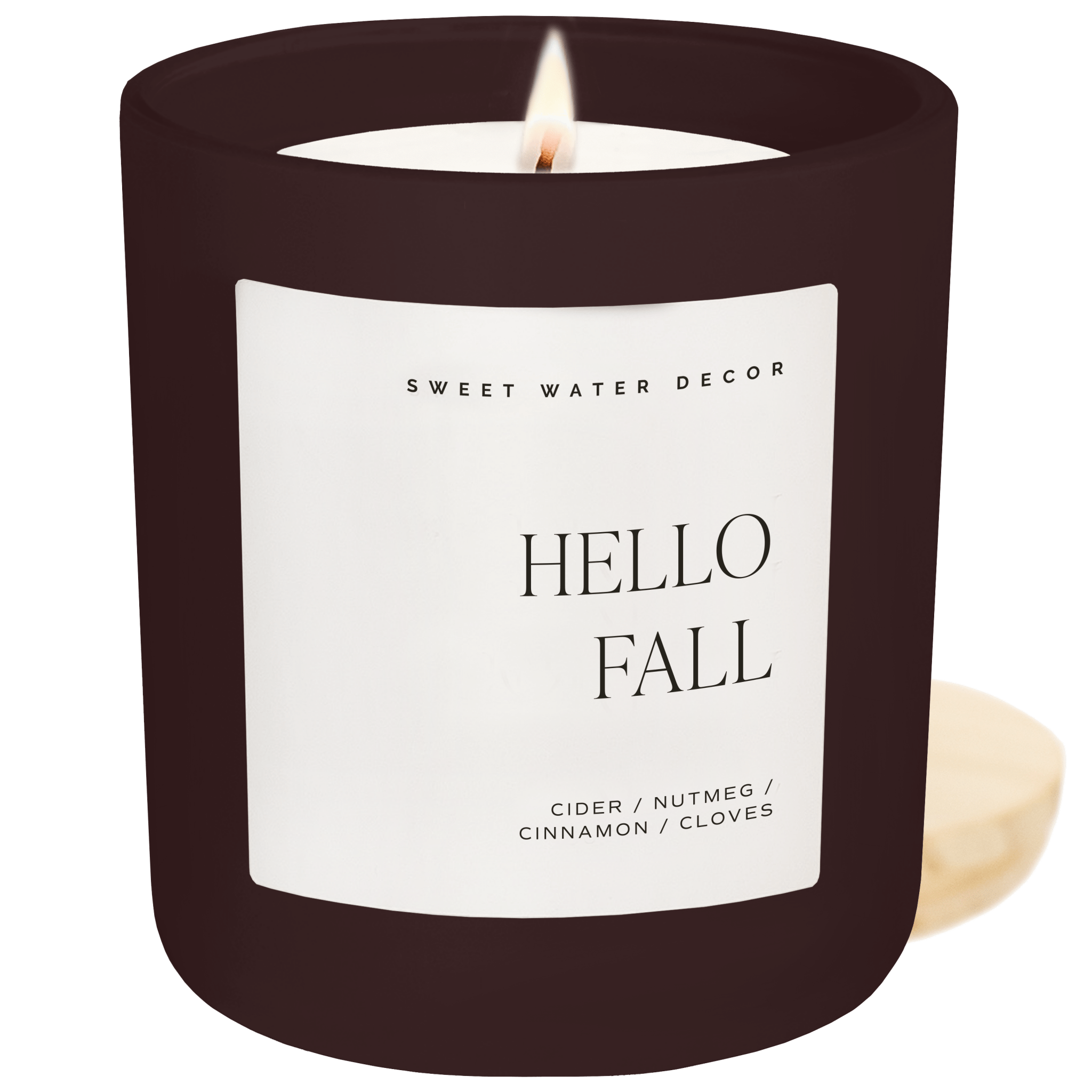 Sweet Water Decor Candles Hello Fall Soy Candle - Brown Matte Jar - 15 oz