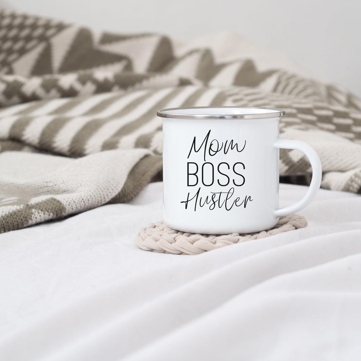 Gia Roma Travel Mug, Coffee Cup, Drinkware Mom Boss Hustler Metal Mugs 18oz