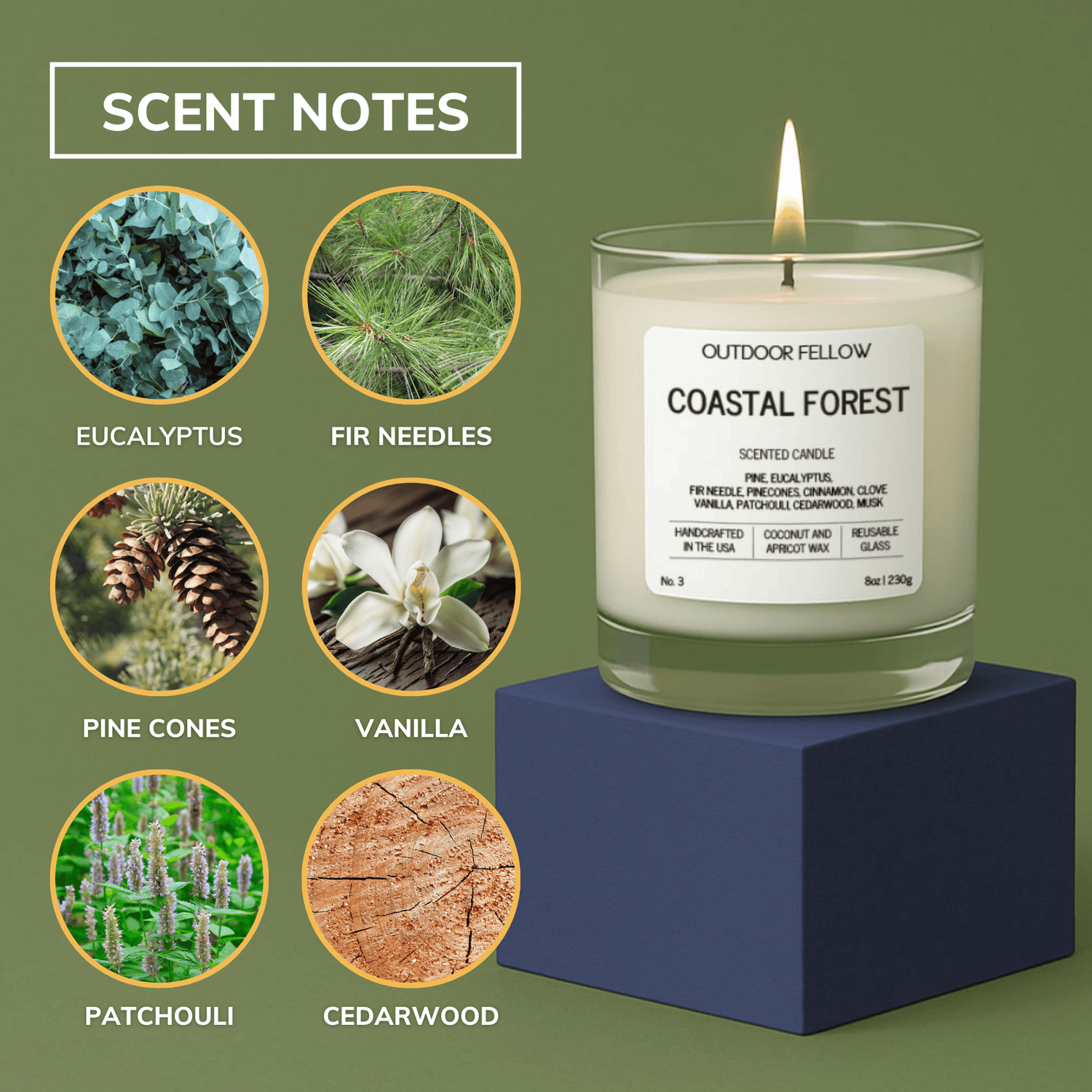 Outdoor Fellow Candles Coastal Forest Scented Candle