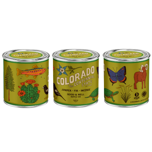 Good &amp; Well Supply Co Candles Half Pint / 8oz / Cotton Wick Colorado State Candle