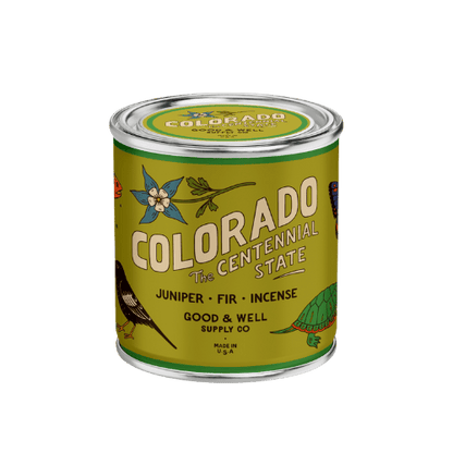 Good &amp; Well Supply Co Candles Half Pint / 8oz / Cotton Wick Colorado State Candle