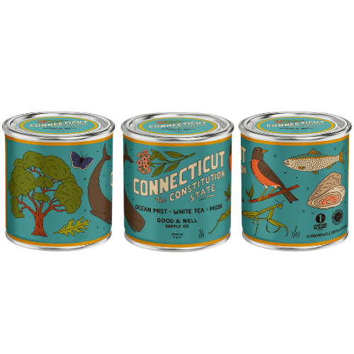 Good &amp; Well Supply Co Candles Half Pint / 8oz / Cotton Wick Connecticut State Candle