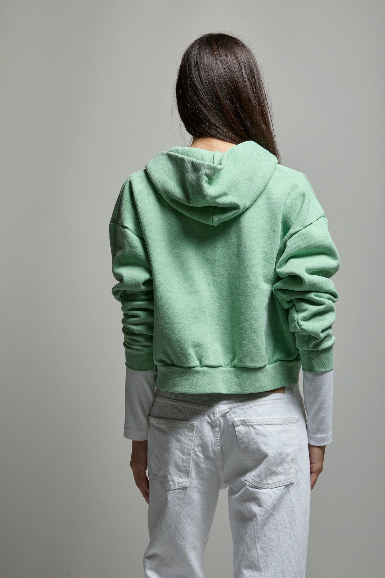 Rosie Cropped Zip-Up Hoodie