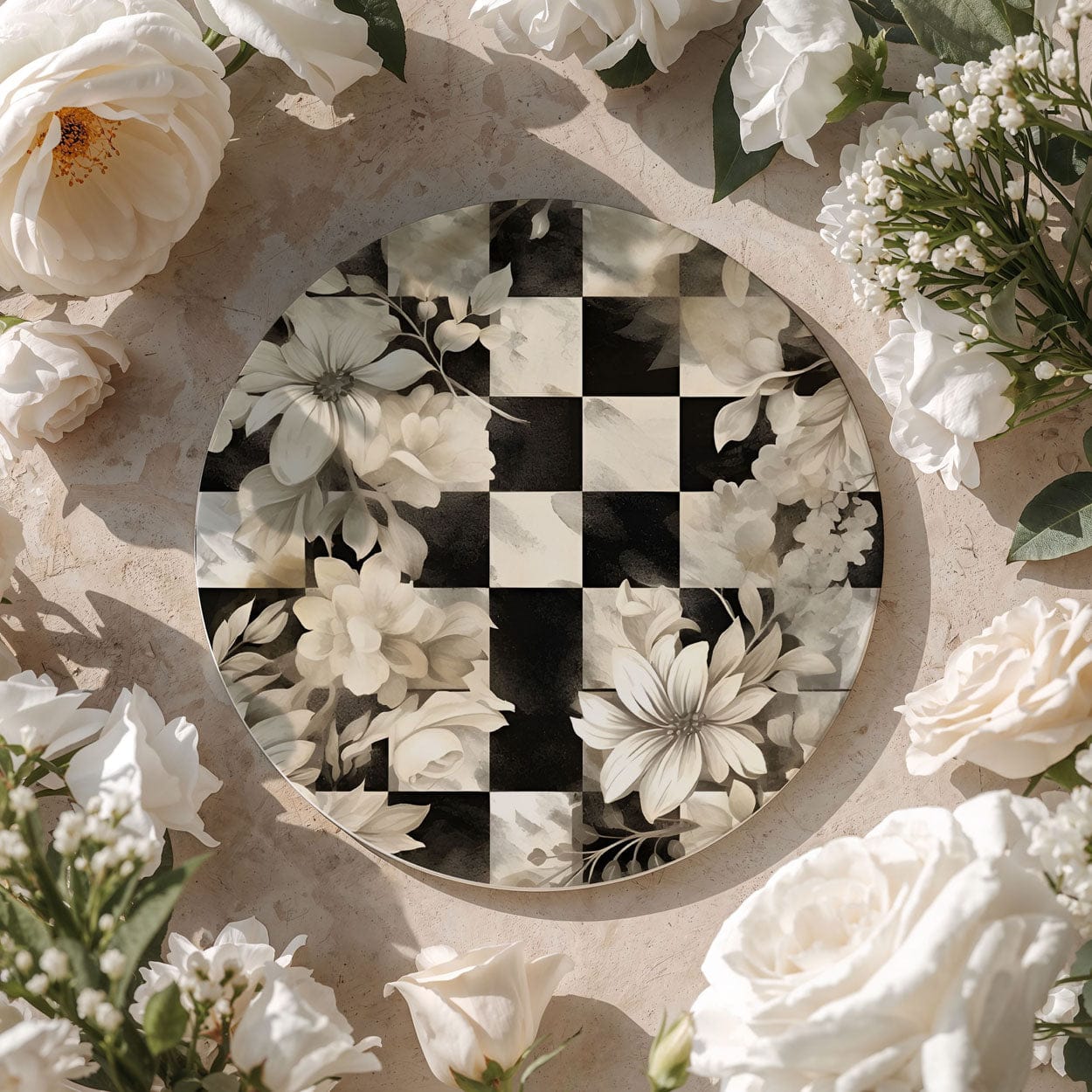 Courtly Check Coasters