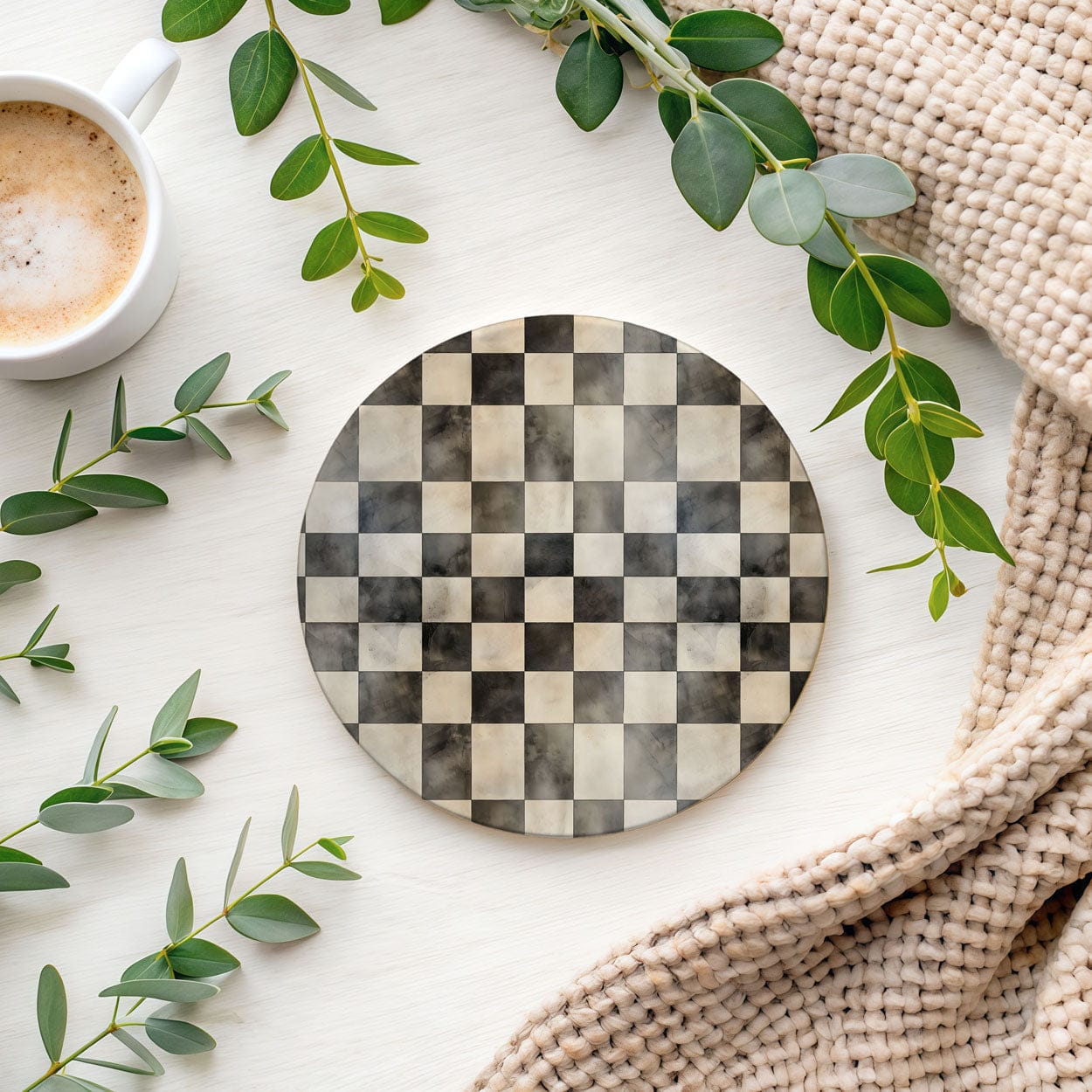 Courtly Check Coasters