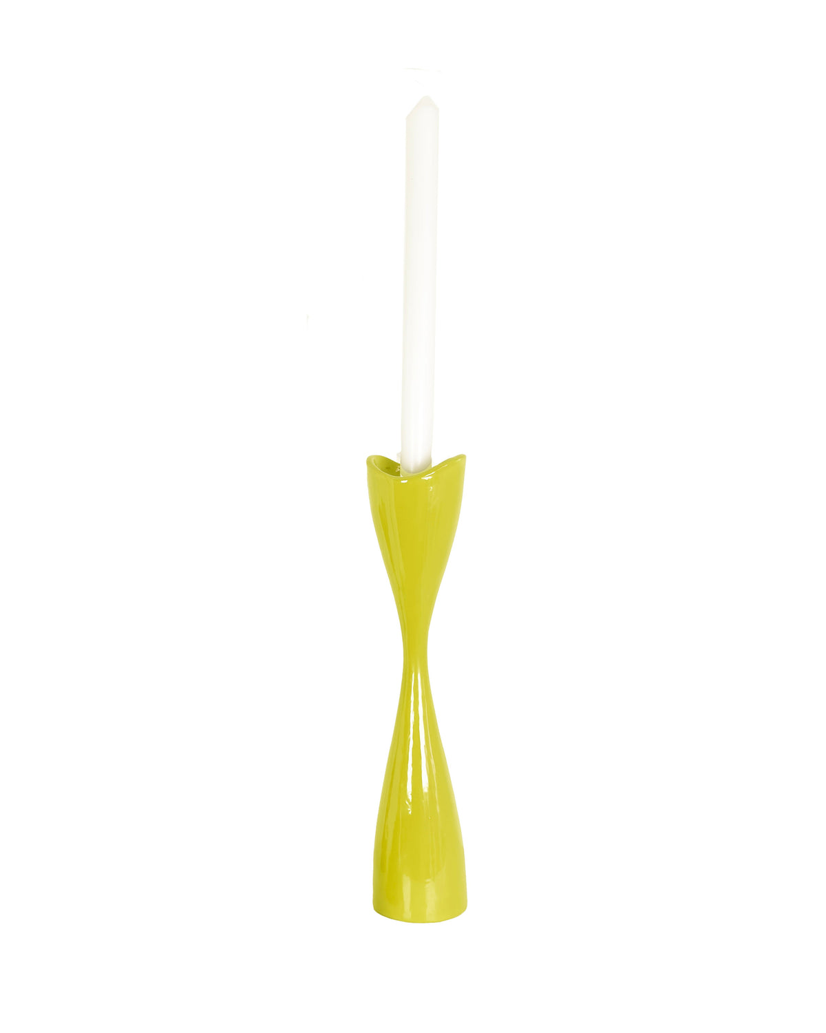 Tulip Candlestick Holders in Cactus Green