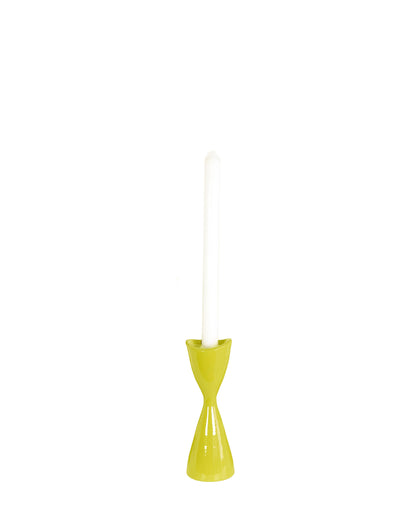 Tulip Candlestick Holders in Cactus Green