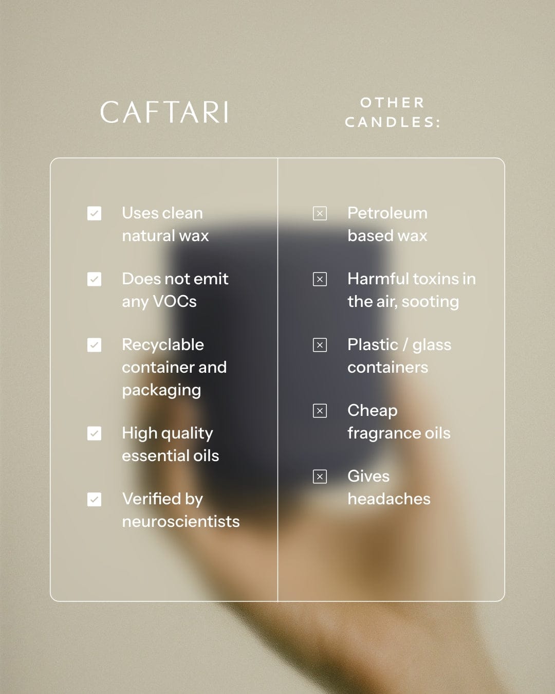 Caftari Candle Nidra - Designed for Restorative Sleep