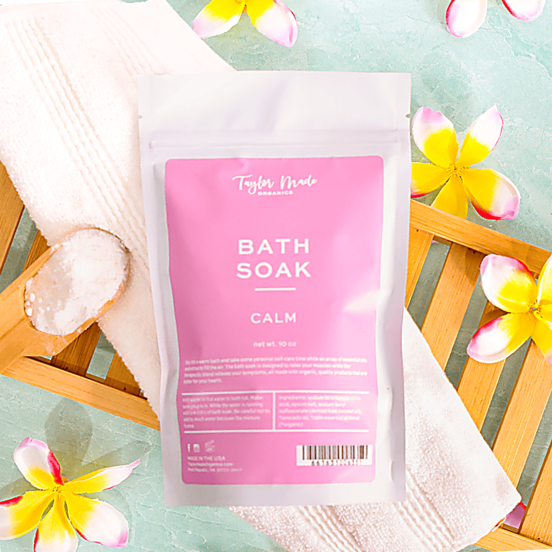 Taylor Made Organics bath additive Calm Bath Soak | SLS, Dye and Fragrance Free