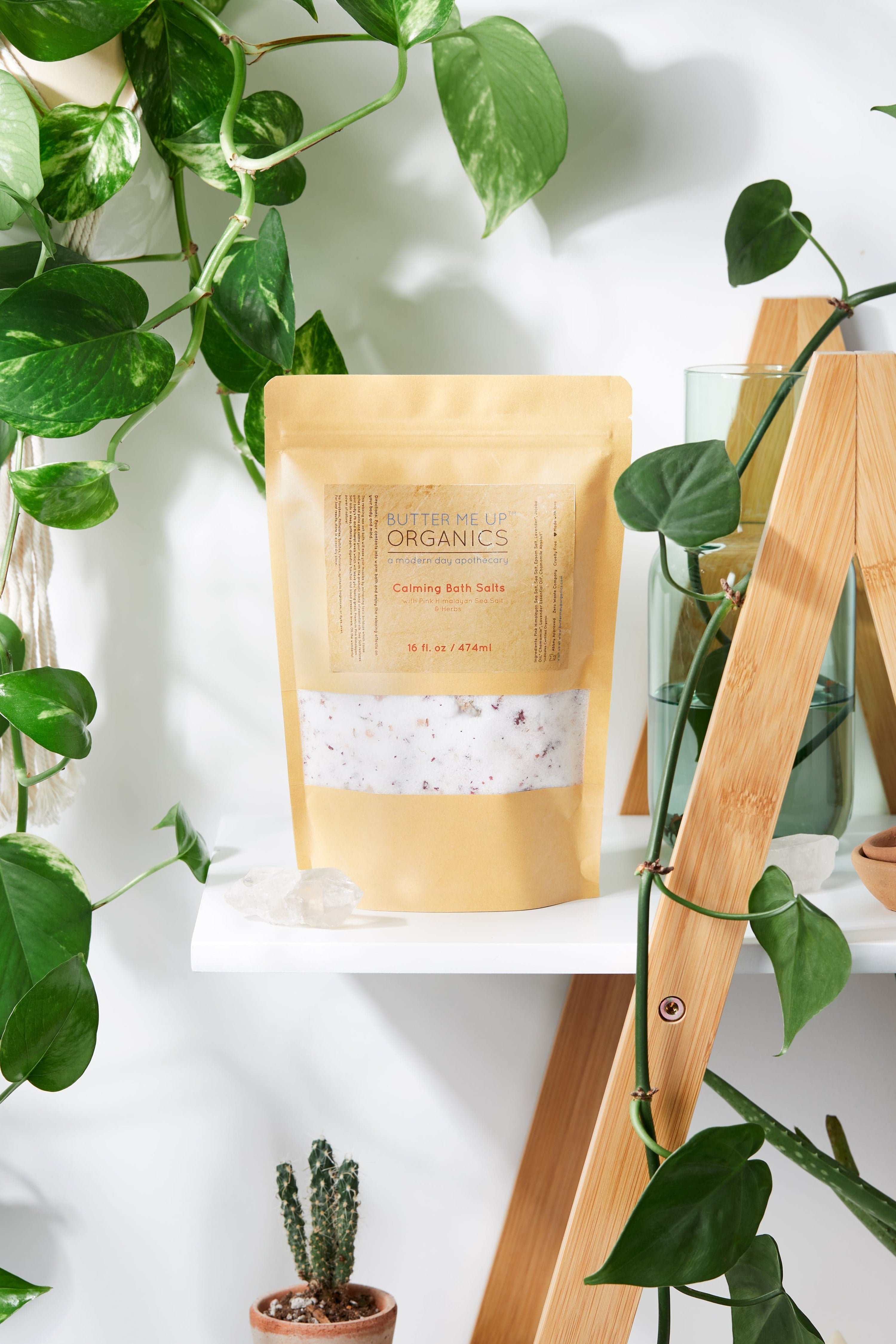 Butter Me Up Organics Bath Calming Bath Salts / Detox / Relaxation / Lavender &amp; Chamomile / Essential Oils / Organic Herbs / Herbal Bath Salts for Relaxation Stress
