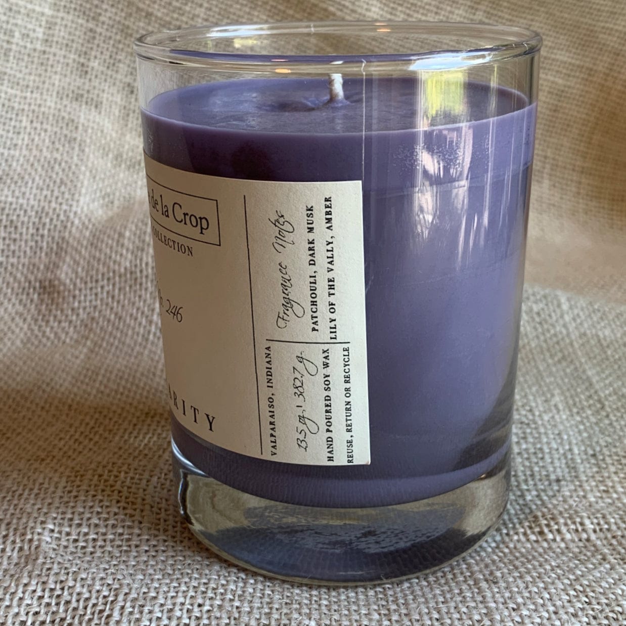 Creme de la Crop Soy Candle - Charity (Nag Champa)
