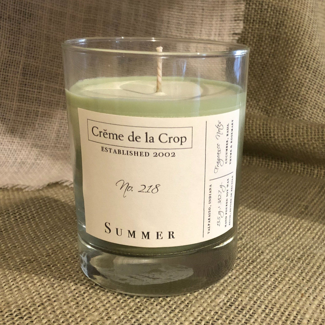 Soy Candle - Summer (Cucumber &amp; Basil)