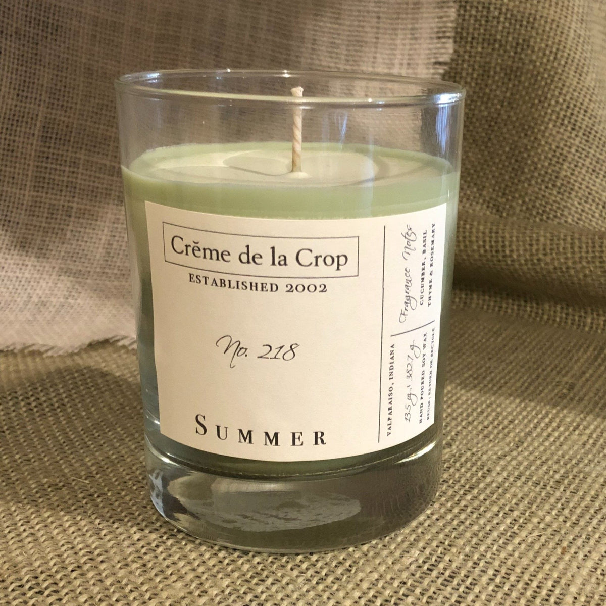 Soy Candle - Summer (Cucumber &amp; Basil)