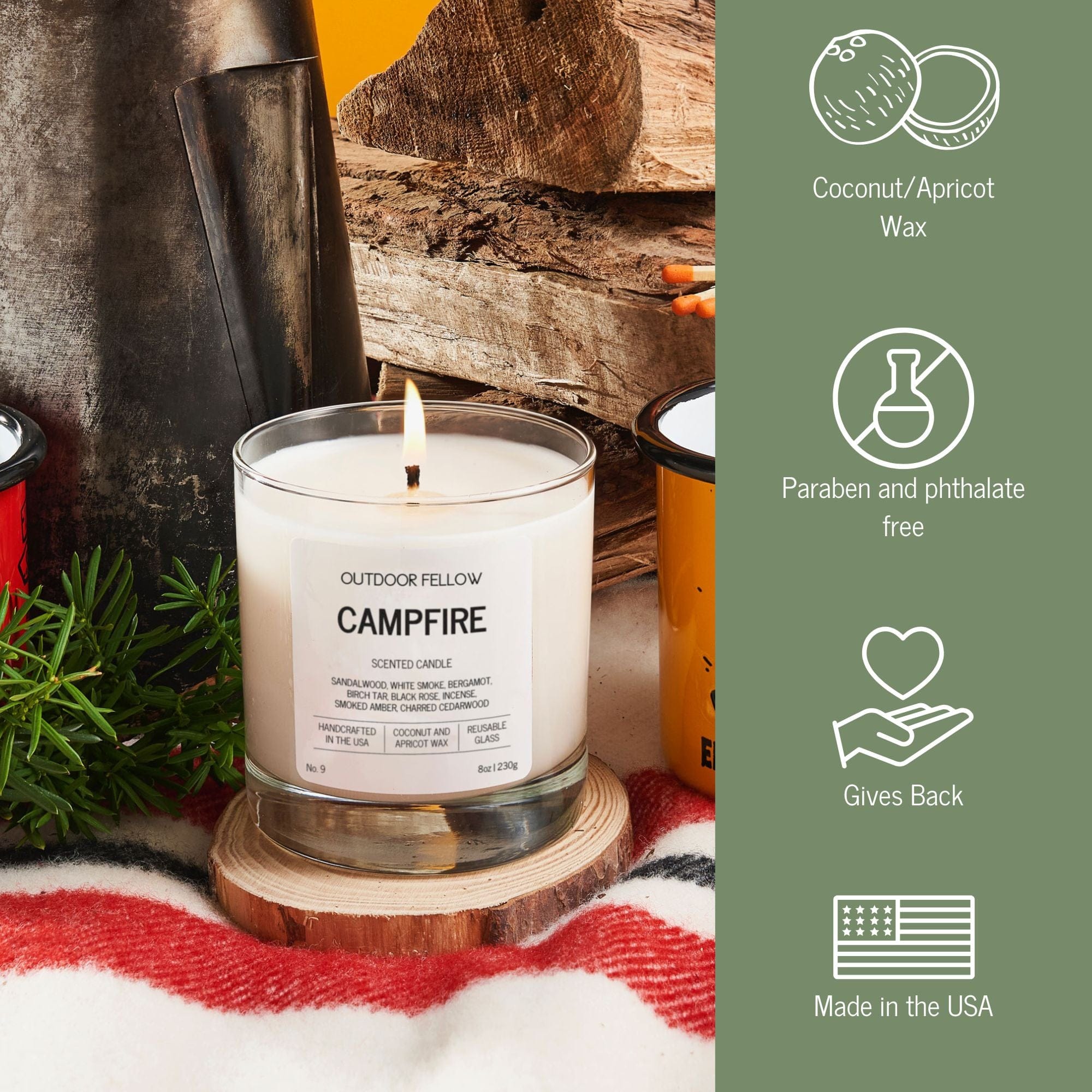 Outdoor Fellow Candles Campfire Scented Candle