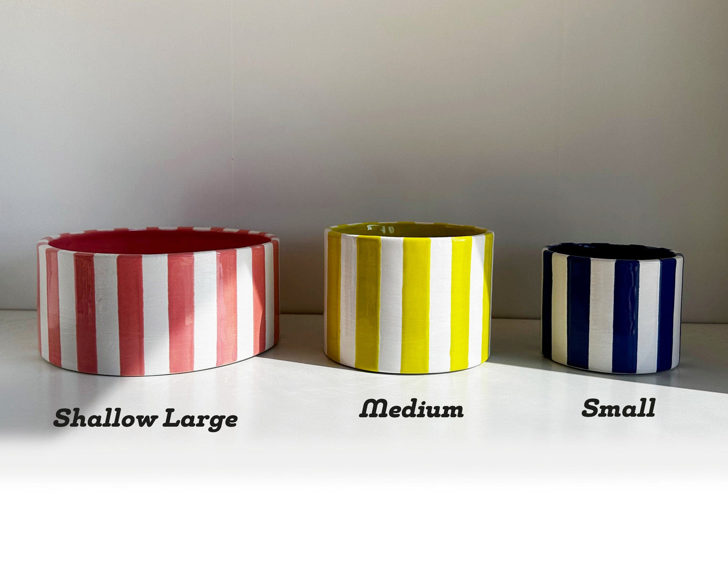 Ruby Clay Company Big Top Stripes Handpoured Candle &amp; Vase