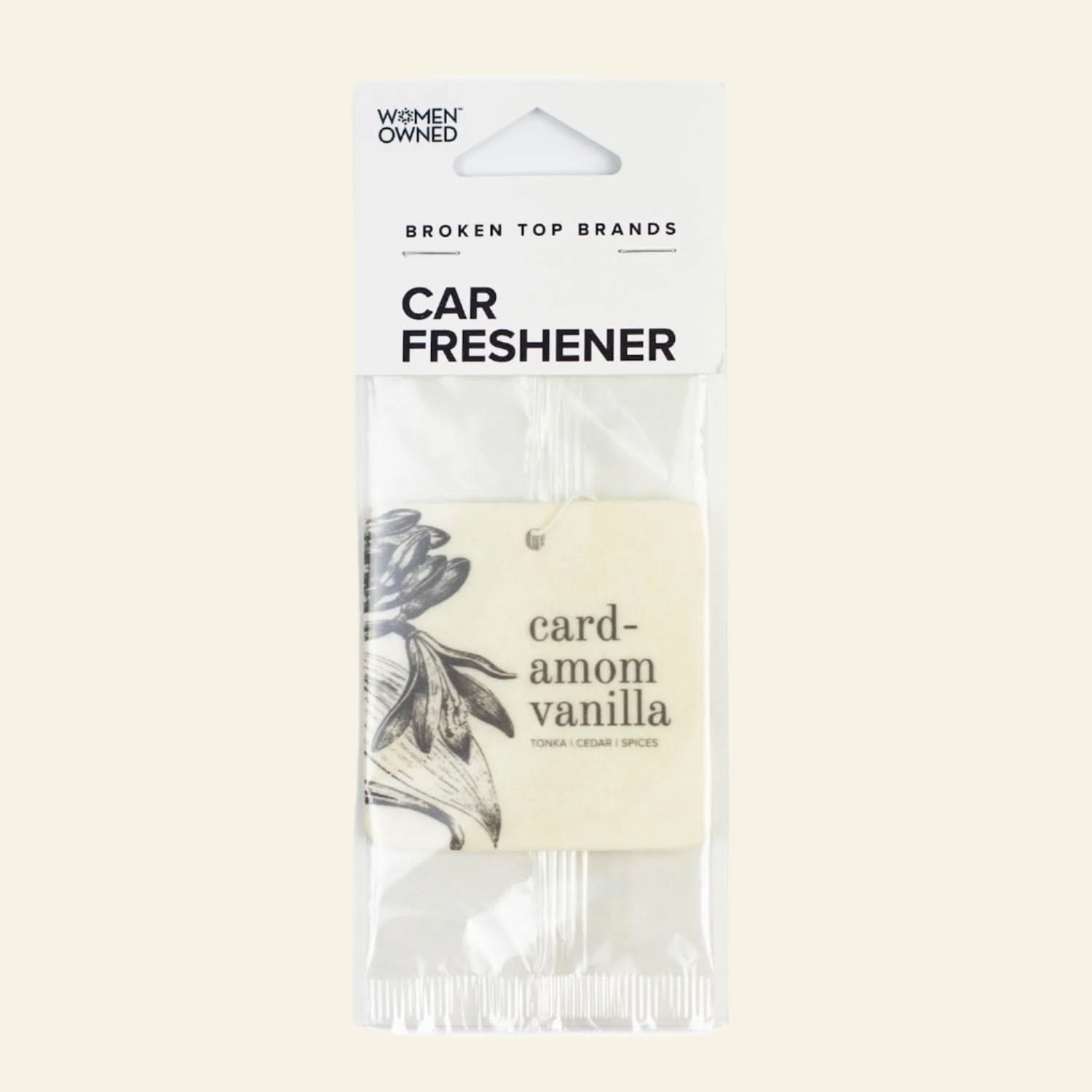 Broken Top Brands Car Freshener Cardamom Vanilla Car Freshener