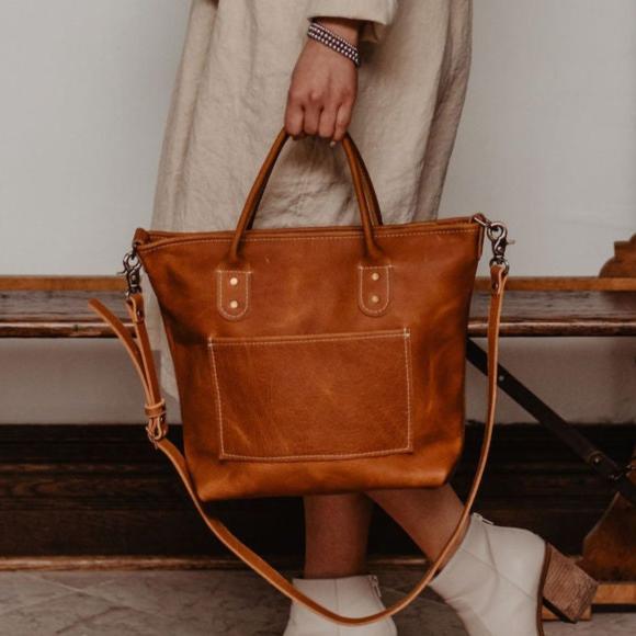The Local Branch Leather Caramel / Weekender Caravan Bag Weekender - USA Made
