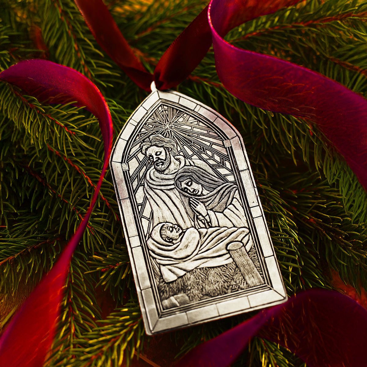 Nativity Cathedral Window Ornament