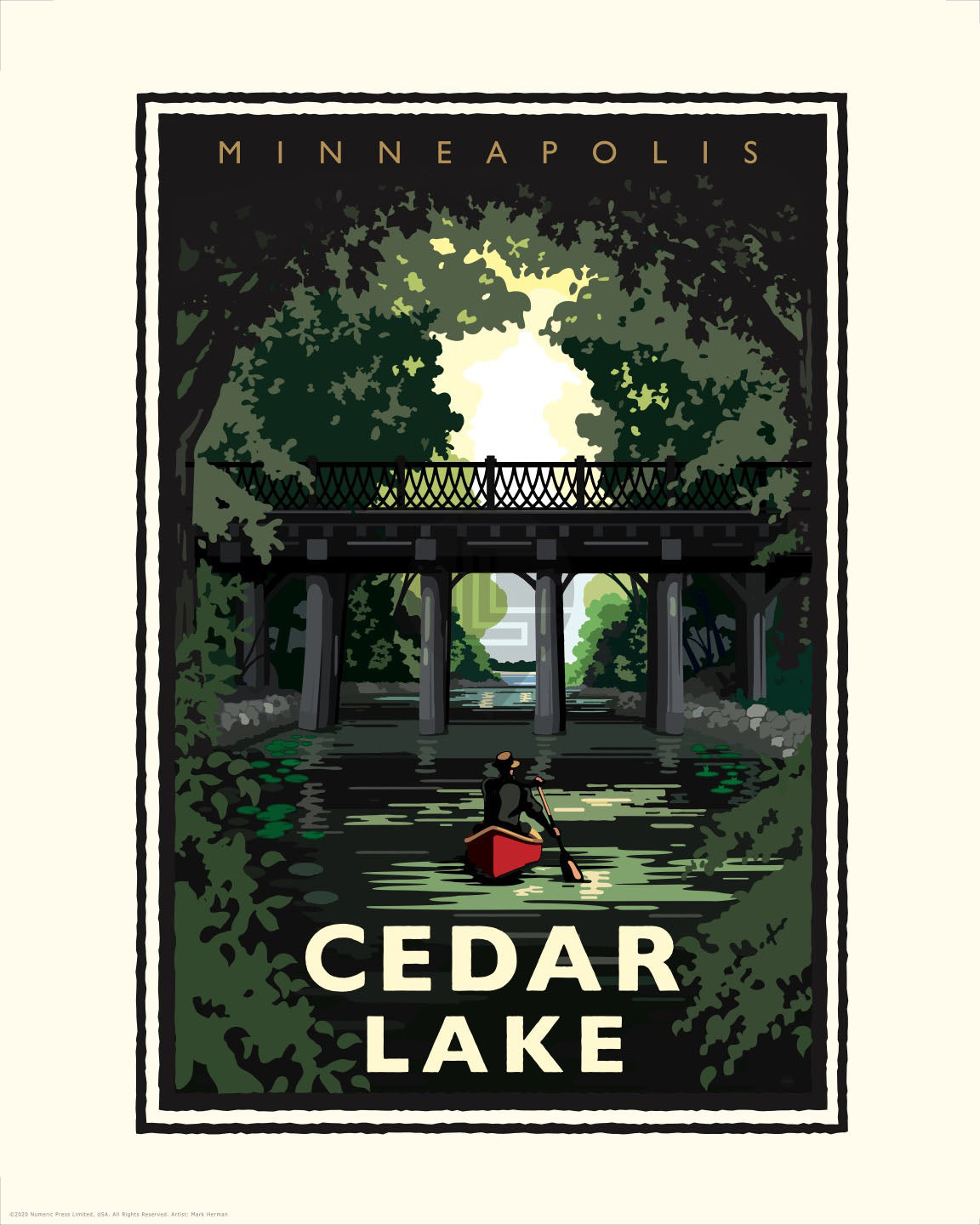 Landmark MN | Cedar Lake Minneapolis Art Print - My American Goods