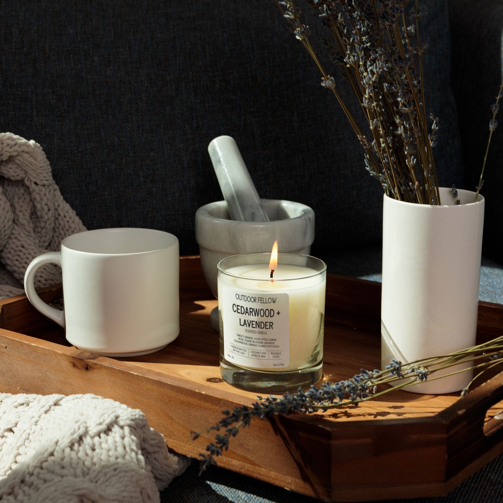 Cedarwood and Lavender Scented Candle