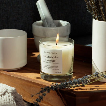 Cedarwood and Lavender Scented Candle - My American Goods