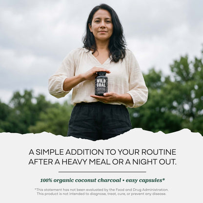 Activated Charcoal Capsules – 100% Organic Coconut Shells