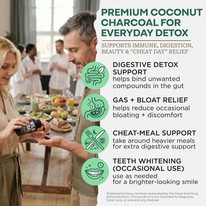 Activated Charcoal Capsules – 100% Organic Coconut Shells
