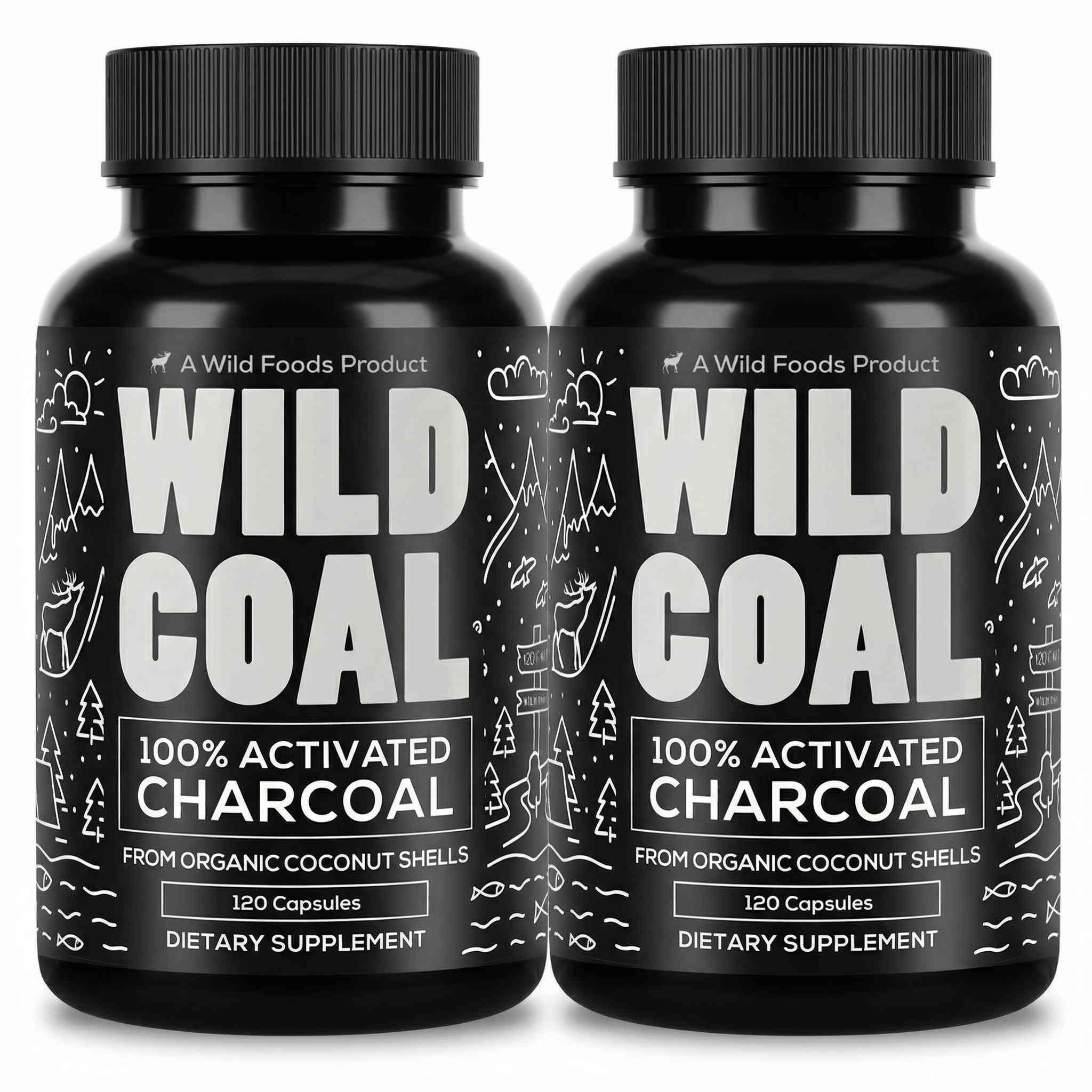 Activated Charcoal Capsules – 100% Organic Coconut Shells
