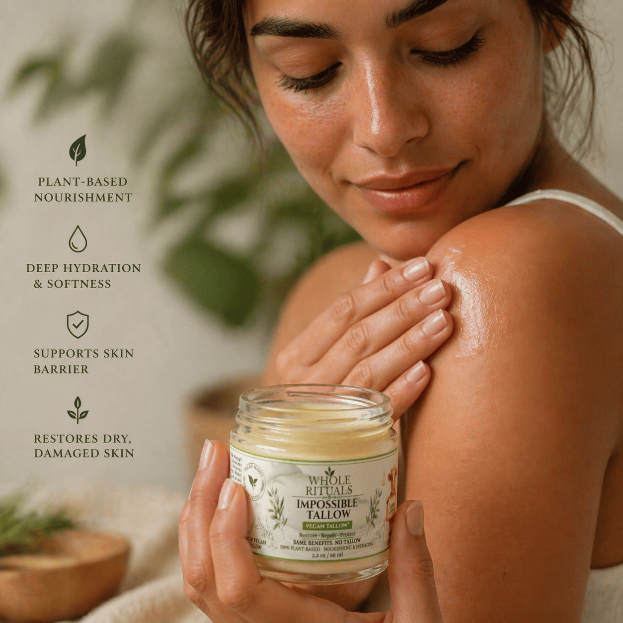 Whole Rituals Face Moisturizer Vegan Tallow Moisturizer - Unscented