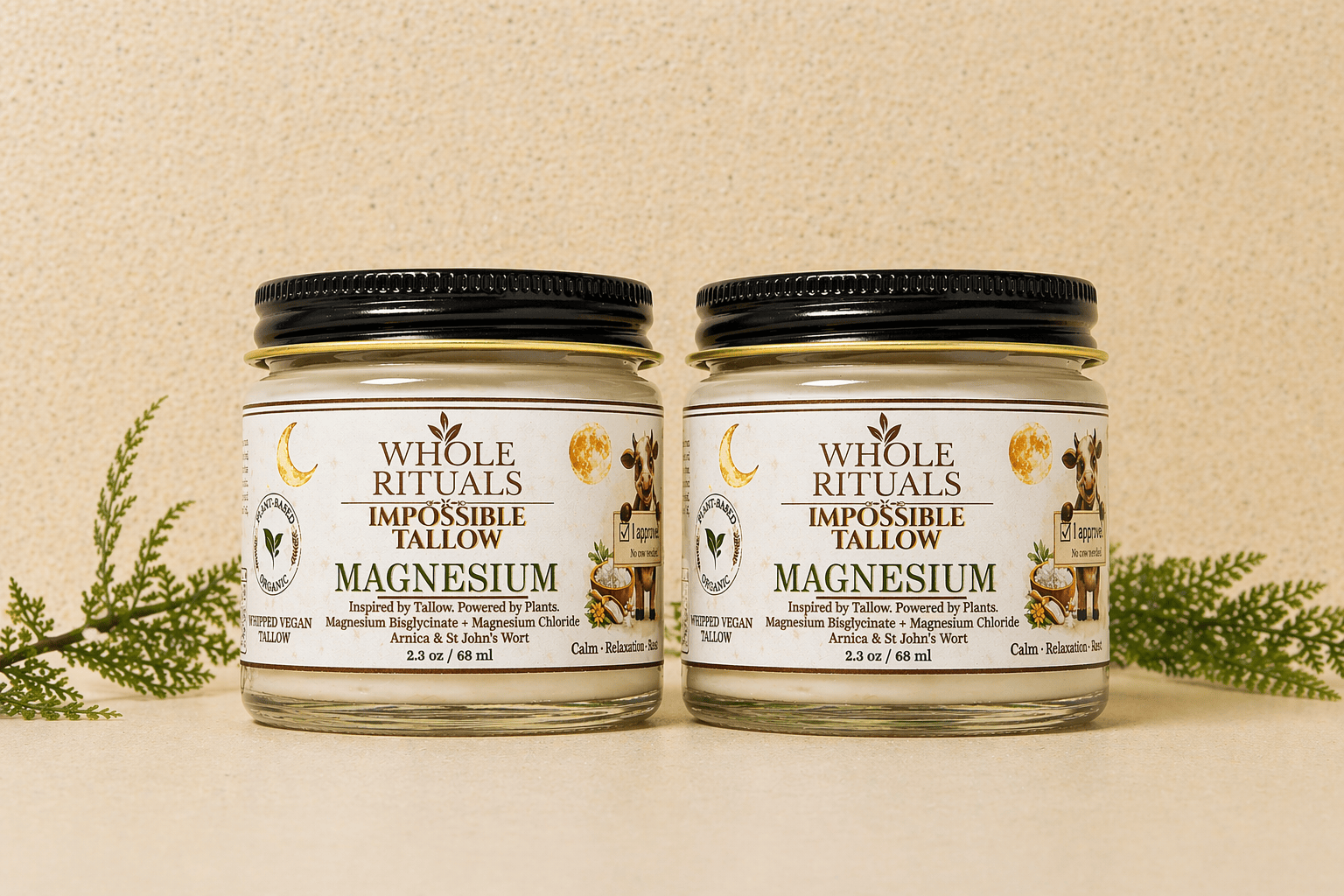 Whole Rituals Face Moisturizer 2 Pack - Save 10% Whipped Vegan Magnesium Balm