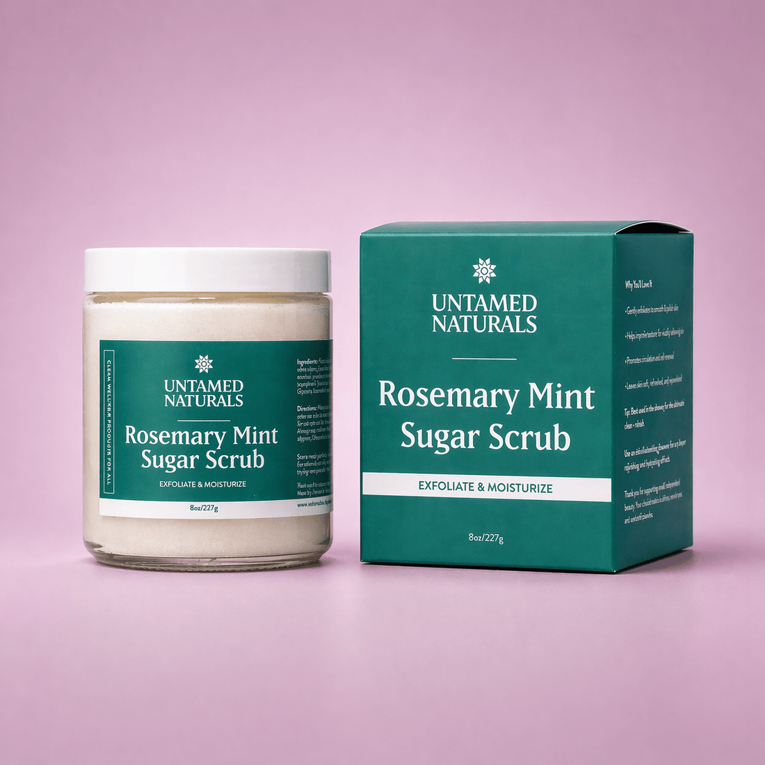 UnTamed Naturals All Products 8oz Rosemary Mint Body Scrub