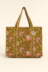 Green Floral Tote - My American Goods