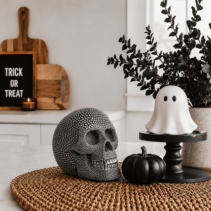 Gia Roma Halloween Resin Skull Gold