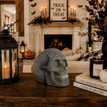 Gia Roma Halloween Resin Skull Gold