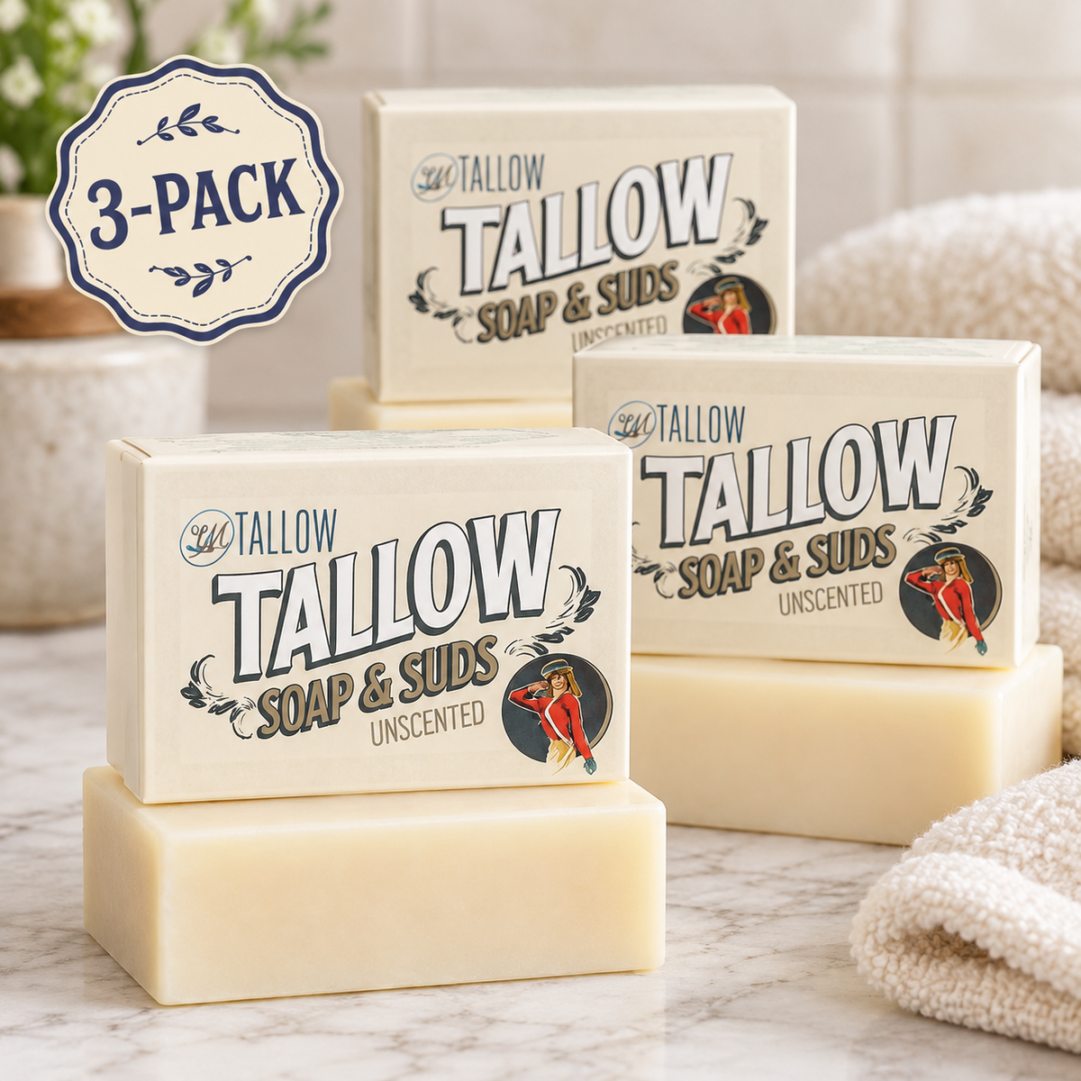 Tallow Bar Soap - Unscented