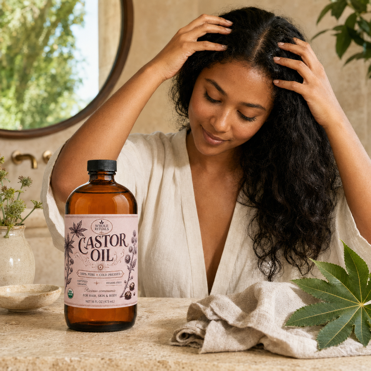Organic Castor Oil – Cold-Pressed &amp; Hexane-Free