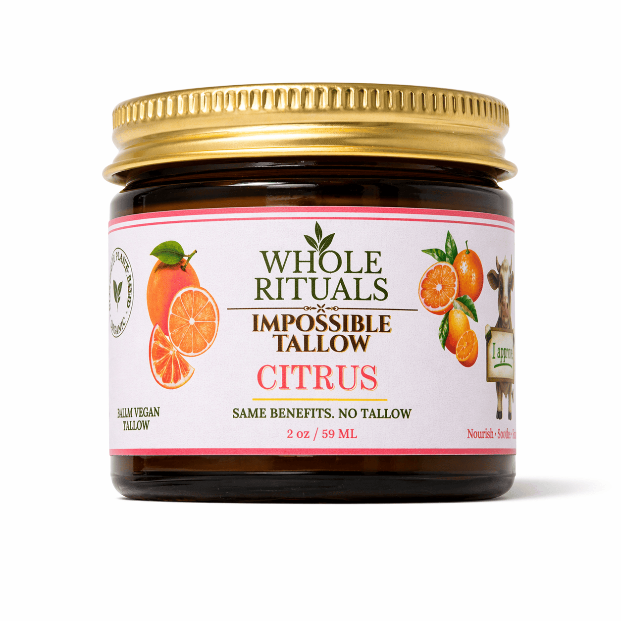 Whole Rituals Face Moisturizer Citrus Vegan Tallow Alternative Moisturizing Balm