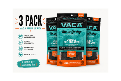 VACA JERKY Beef Jerky 3 Pack VACA Mild Jerky