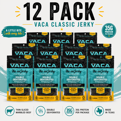 VACA JERKY Beef Jerky 12 Pack VACA Classic Jerky