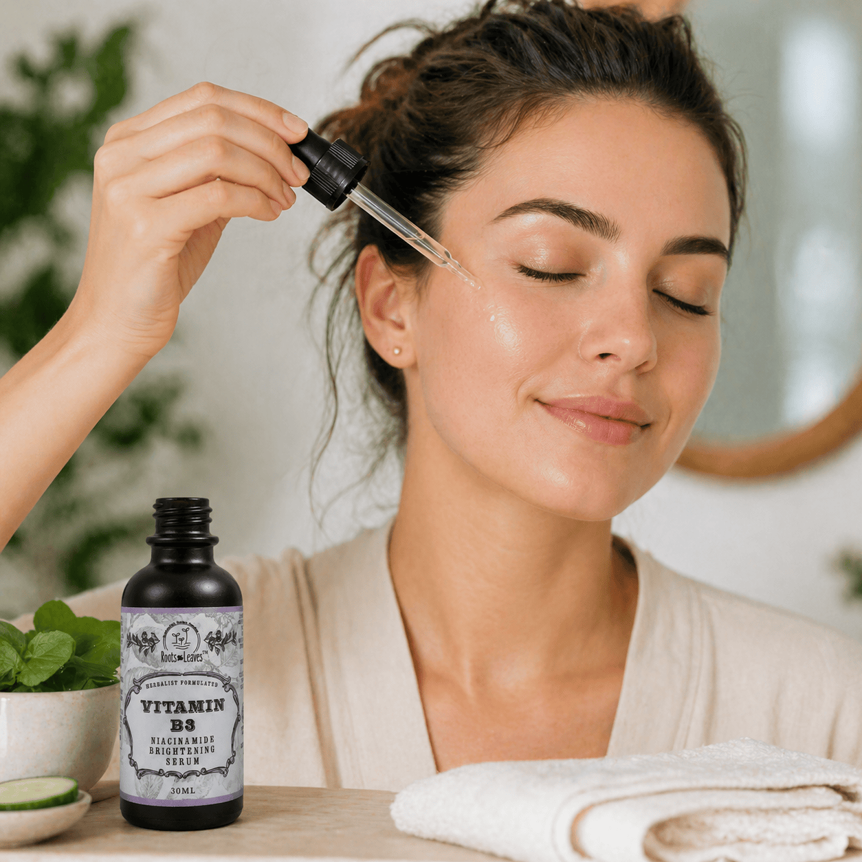 Roots and Leaves, LLC Face Serum Vitamin B3 (Niacinamide) Brightening Serum