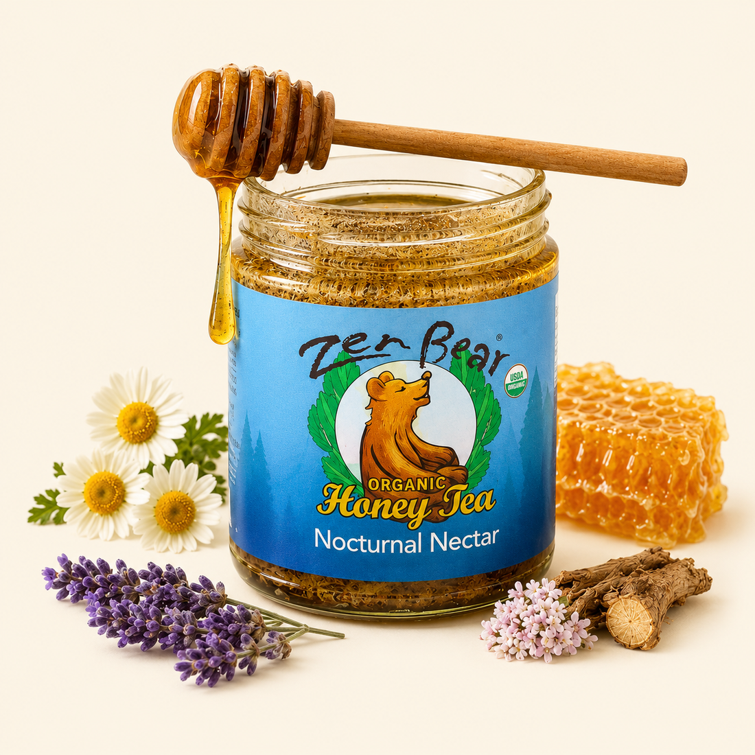 Nocturnal Nectar Honey Tea – Organic Herbal Blend for Restful Sleep