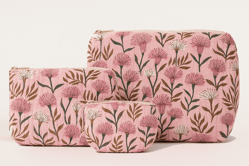 Erin Donahue Tice Tote Bag Set of 3 The Meadow Cosmetic Bag